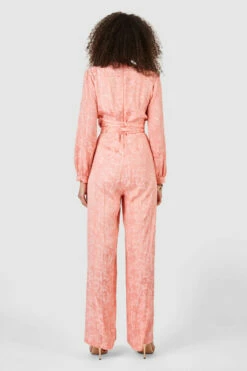 Closet London Peach Jacquard Floral Wrap Jumpsuit 9 Closet London Peach Jacquard Floral Wrap Jumpsuit -Closet London Popular Shop T7707 22 01034.1633705518