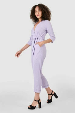 Closet London Purple Cross Over Jumpsuit -Closet London Popular Shop T7709 22 15206.1633705557