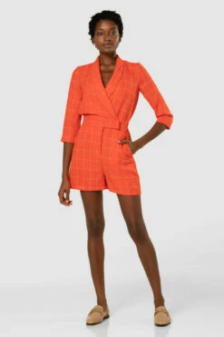 Closet London Orange Tuxedo Print Playsuit 9 Closet London Orange Tuxedo Print Playsuit -Closet London Popular Shop T7809 20210907 Closet London119568 84562.1644501754
