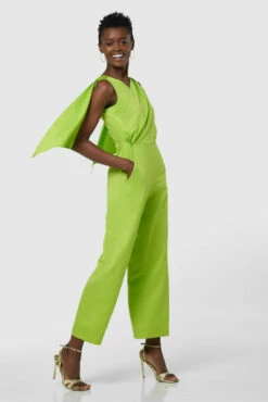 Closet London Lime Green Draped Bodice Jumpsuit -Closet London Popular Shop T7931 20211026 Closet London 0545 1 03722.1647517013