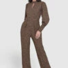 Closet London Bronze Print High Neck Jumpsuit -Closet London Popular Shop T8628 6 46915.1666606180