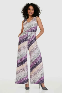 Closet London Blush Sequin V-Neck Jumpsuit -Closet London Popular Shop T8681 0460 54378.1667408531