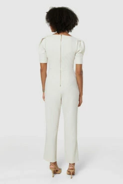 Closet LondonEcru Ivory Ribbed Wide Leg Jumpsuit -Closet London Popular Shop T8917 20220620 Closet London16160 25890.1668179264