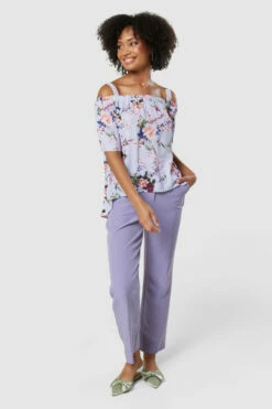 Closet London Multi Floral Gathered Strap Top -Closet London Popular Shop T8930 unknown info 20220621 Closet London 18802 00861.1656594740