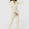Closet London Petite Ivory White Cross Over Jumpsuit