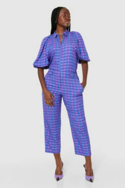 Closet London Purple Straight Leg Trouser -Closet London Popular Shop T9449 PURPLE 64173 20621.1691075859