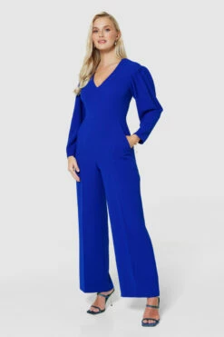 Closet London Royal Blue Wide Leg Jumpsuit -Closet London Popular Shop T9748 ROYALBLUE 0133 10445.1693843786