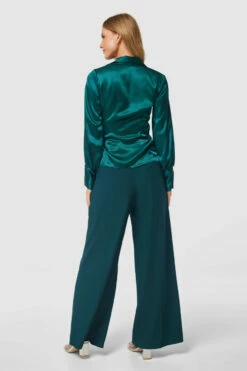 Closet London Green Wide Leg Trouser -Closet London Popular Shop T9899 PETROL B9928 TEAL 20230405 Closet London0100 26850.1697033639