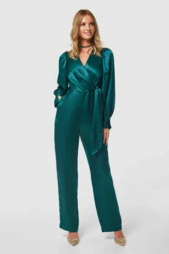 Closet London TealWrap Jumpsuit