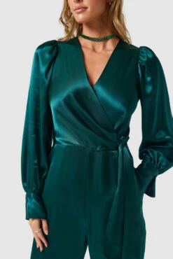 Closet London TealWrap Jumpsuit -Closet London Popular Shop T9924 TEAL 20230405 Closet London0323 99050.1696330233