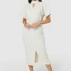 Closet London Ecru Beige Kimono Pencil Midi Dress