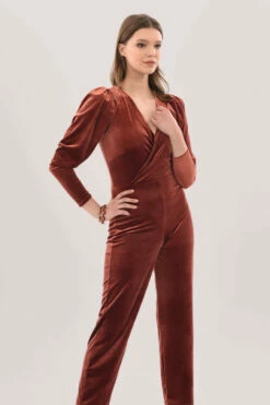 Closet London Rust Pleated Sleeve Velour Jumpsuit 8 Closet London Rust Pleated Sleeve Velour Jumpsuit -Closet London Popular Shop ZB4sj0Ag 74466.1625670434