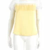 Closet London Yellow Lace Trim Satin Top