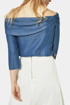 Closet London Blue Off-The-Shoulder Top -Closet London Popular Shop b2550 14 889 96866.1566134357