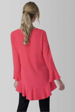 Closet London Pink A-Line Long Sleeve Frill Blouse -Closet London Popular Shop b2659 pink 29 65496.1566134961