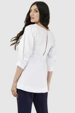 Closet London White Volant Round Neck Blouse -Closet London Popular Shop b2741 white shirt blouse 3 1 23059.1567606558