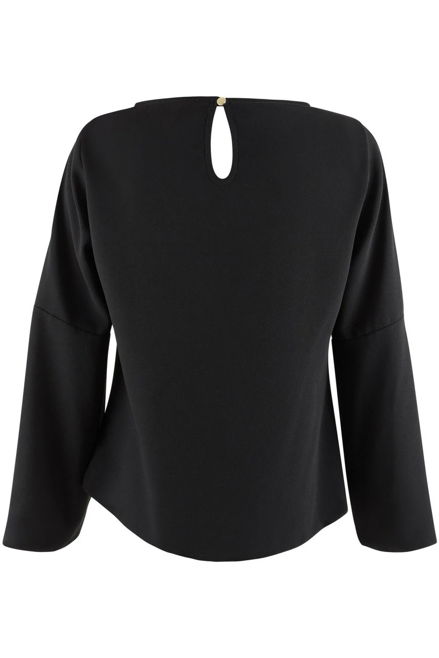 Closet London Black Volant Sleeve Blouse 6 Closet London Black Volant Sleeve Blouse - Image 4