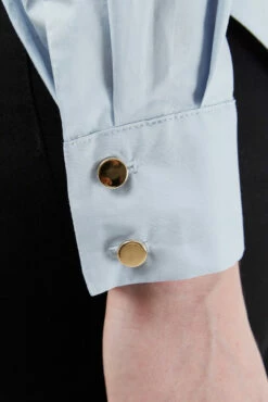 Closet London Blue Tie Wrap Over Long Sleeve Blouse -Closet London Popular Shop b344 pale blue tied wrap shirt 11 4 74778.1642698177