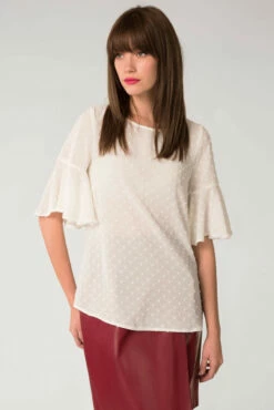 Closet London White Frill Sleeve Top