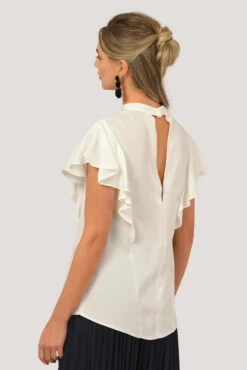 Closet London White Ruffle Detail Blouse -Closet London Popular Shop b4887 dsc 1523 61102.1566147551