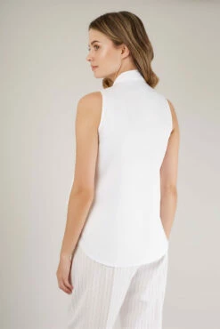 Closet London White Sleeveless Pussy Bow Blouse -Closet London Popular Shop b5243 ivory 12 4 01075.1566151782