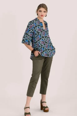 Closet London Green Multi Mandarin Collar Blouse 7 Closet London Green Multi Mandarin Collar Blouse -Closet London Popular Shop b5456 dsc 6402 61603.1566152450