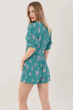 Closet London Green Floral Wrap Playsuit -Closet London Popular Shop bXH7AttA 10247.1659020650
