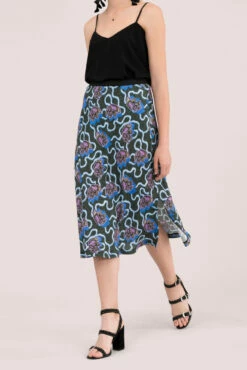 Closet London Multi Bias Cut A-Line Skirt