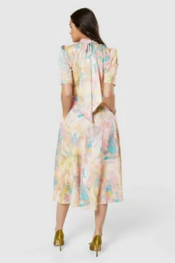 Closet London Multi Pink Print High Neck A-Line Midi Dress -Closet London Popular Shop cniPAYiL 52637.1670418290