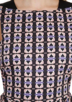 Closet London Triangle Cut Out Back Dress -Closet London Popular Shop d1480 multi detail 62668.1637253668