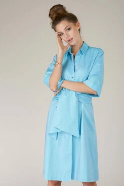 Closet London Blue Tie Front Shirt Dress -Closet London Popular Shop d2758 dsc1058 1 63678.1567587753