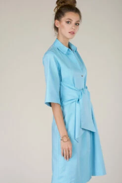 Closet London Blue Tie Front Shirt Dress -Closet London Popular Shop d2758 dsc1061 1 11560.1567587761