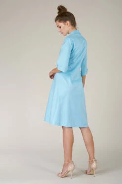 Closet London Blue Tie Front Shirt Dress -Closet London Popular Shop d2758 dsc1065 1 43736.1567532245