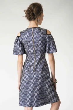 Closet London Multi Metallic Cold Shoulder Jacquard Dress -Closet London Popular Shop d3619 sc 0529 49064.1566138225