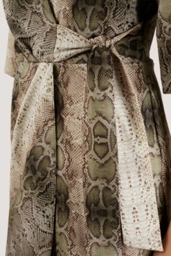 Closet London Khaki Snakeskin Print Collar Wrap Dress -Closet London Popular Shop d4853 snakeskin 4 95003.1566147377