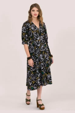 Closet London Multi Printed Puff Sleeve Wrap Midi Dress -Closet London Popular Shop d5191 dsc 5474 70741.1566150903