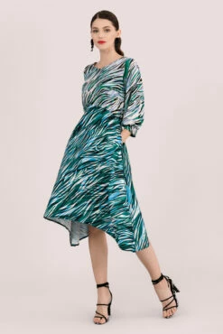 Closet London Green Animal Print Hanky Hem Dress -Closet London Popular Shop d5233 dsc 5785 11888.1566151055