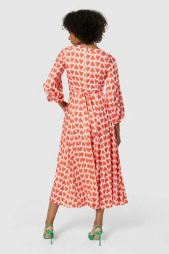 Closet London Red Heart Print Full Skirt Wrap Dress -Closet London Popular Shop d8779 20220621 Closet London 17947 47370.1660126017