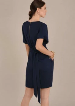 Closet London Petite Navy Blue Tie Waist Tulip Dress -Closet London Popular Shop eSx8ZUQ 02820.1675958078