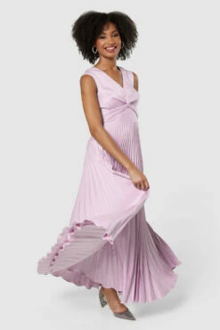 Closet London Pink Twist Detail Maxi Pleated Dress -Closet London Popular Shop gIRomx8g 18230.1670495726