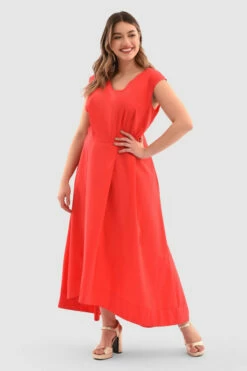 Closet London Curves Red High Low Dress -Closet London Popular Shop gjytRPQ 89841.1650632836