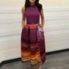 Closet London Magenta Purple 2-in-1 Print Skirt Dress