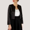 Closet London Black Boxy Open Front Jacket