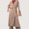 Closet London Red Check Tied Cuff Trench Coat