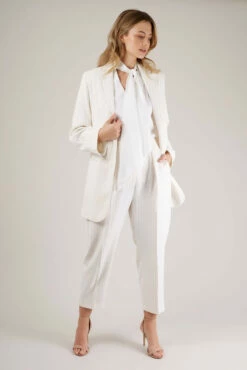 Closet London Ivory Pinstripe Boxy Oversized Jacket -Closet London Popular Shop j5083 ivory 3 1 36977.1565286655