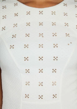 Closet London WhiteEmbellished Top Dress -Closet London Popular Shop j932 white detail 56103.1619432412