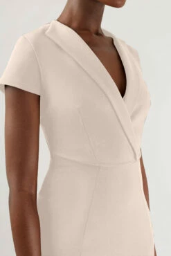 Closet London Cream Bodycon Collar Wrap Dress -Closet London Popular Shop jd4023 black 4 65806.1566140217.1280.1280 copy1 73326.1695286355