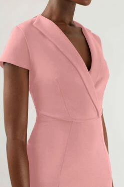 Closet London Blush PinkCollar Wrap Pencil Dress -Closet London Popular Shop jd4023 black 4 65806.1566140217.1280.1280 copy 38534.1653059326