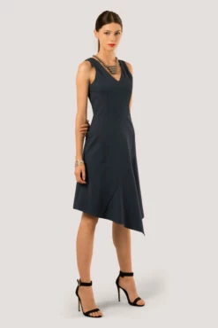Closet London Navy Asymmetric Hem Dress -Closet London Popular Shop jd4438 dsc 9077 28976.1566144788