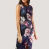 Closet London Floral Wrap Pencil Dress